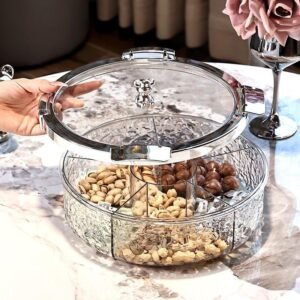 A Best Snack tray , Luxury Home Use, Living Room Coffee Table Snack Organizer, Candy Nut Storage Box, Space-Saving Solution